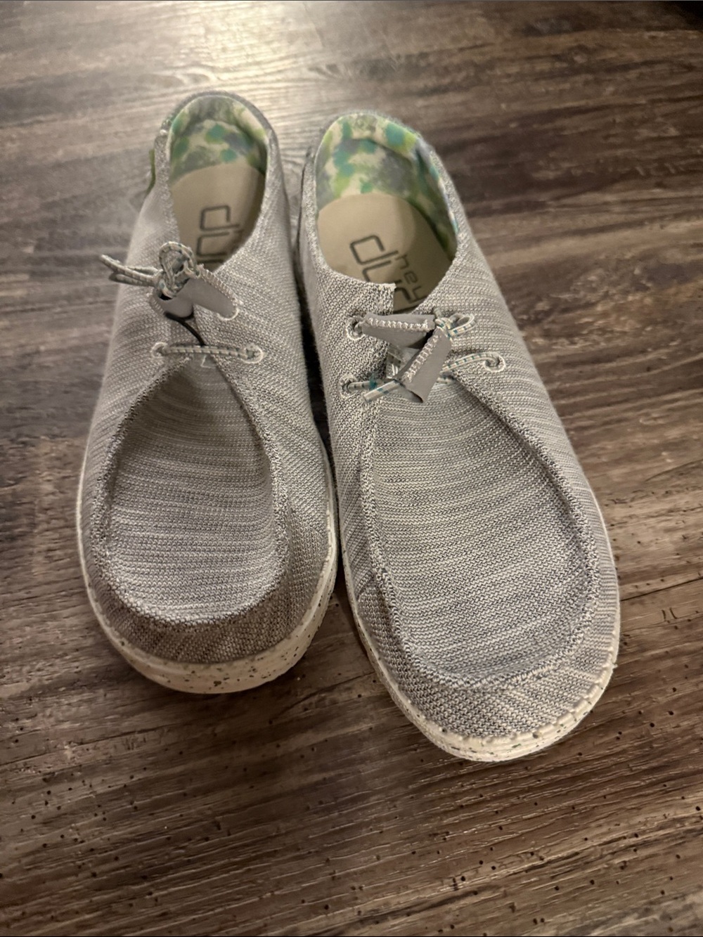 Hey dude grey slip on